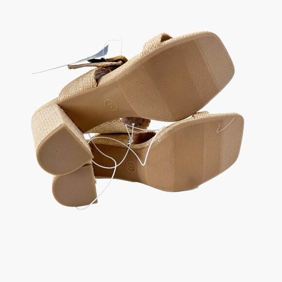 NEW Universal Thread 3" Chunky Block High Heel - Beige - Picture 13 of 15